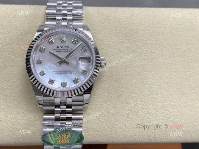 ARF Rolex Datejust 89.6g White MOP Face Diamonds Markers 31mm 2236 Movement Watch